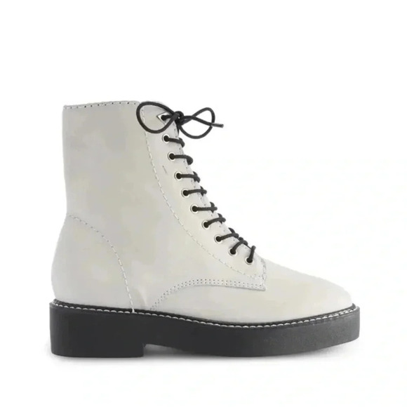 SCHUTZ White Lace Up Mckenzie Bootie - Picture 2 of 9